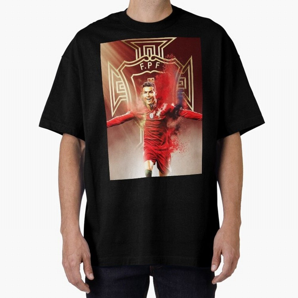 CR>7 Por Oversized T-Shirt Mark FIFA World Cup 2026 Spirit, Capturing England, France and Netherlands, Mbappe, Sports Nostalgia, International Competition, Famous Players and Unforgettable Victories; Great for Watch Parties, Sports Bars, Family