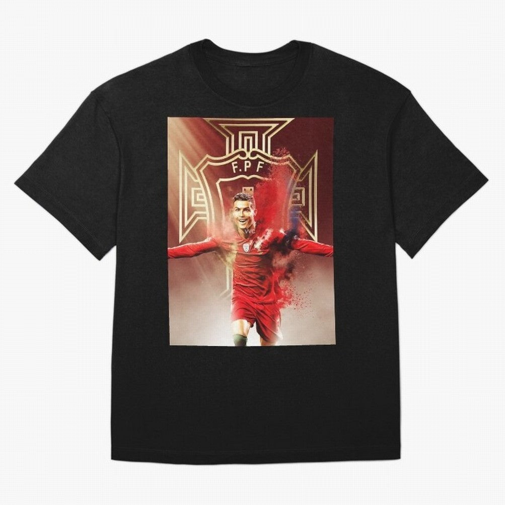 CR>7 Por Oversized T-Shirt Mark FIFA World Cup 2026 Spirit, Capturing England, France and Netherlands, Mbappe, Sports Nostalgia, International Competition, Famous Players and Unforgettable Victories; Great for Watch Parties, Sports Bars, Family