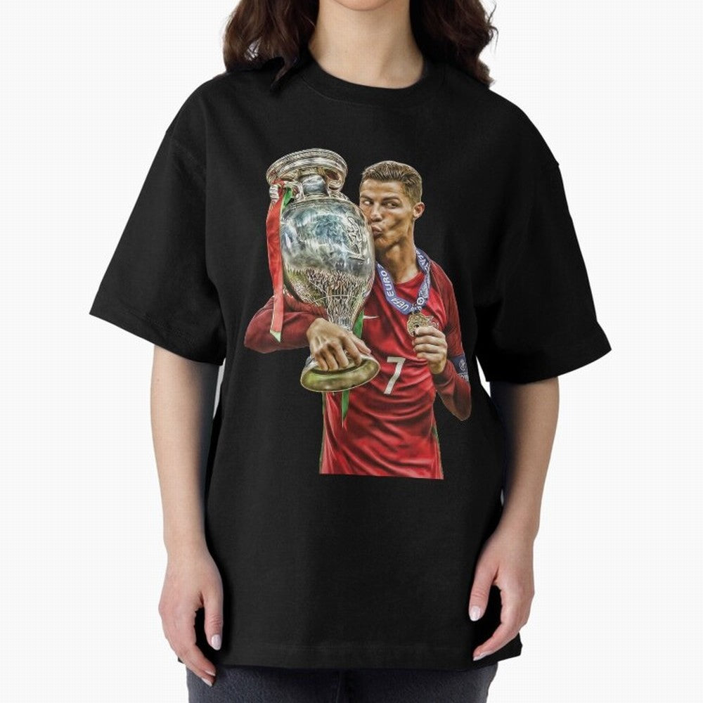 Ronaldo The Lagend Oversized T-Shirt Relive FIFA World Cup 2026 Spirit, Celebrating Portugal, Spain and Germany, Neymar, Haaland and Cristiano Ronaldo, Goal Celebration Energy, Supporter Heritage, Football Icons and Worldwide Tournament Joy; Great