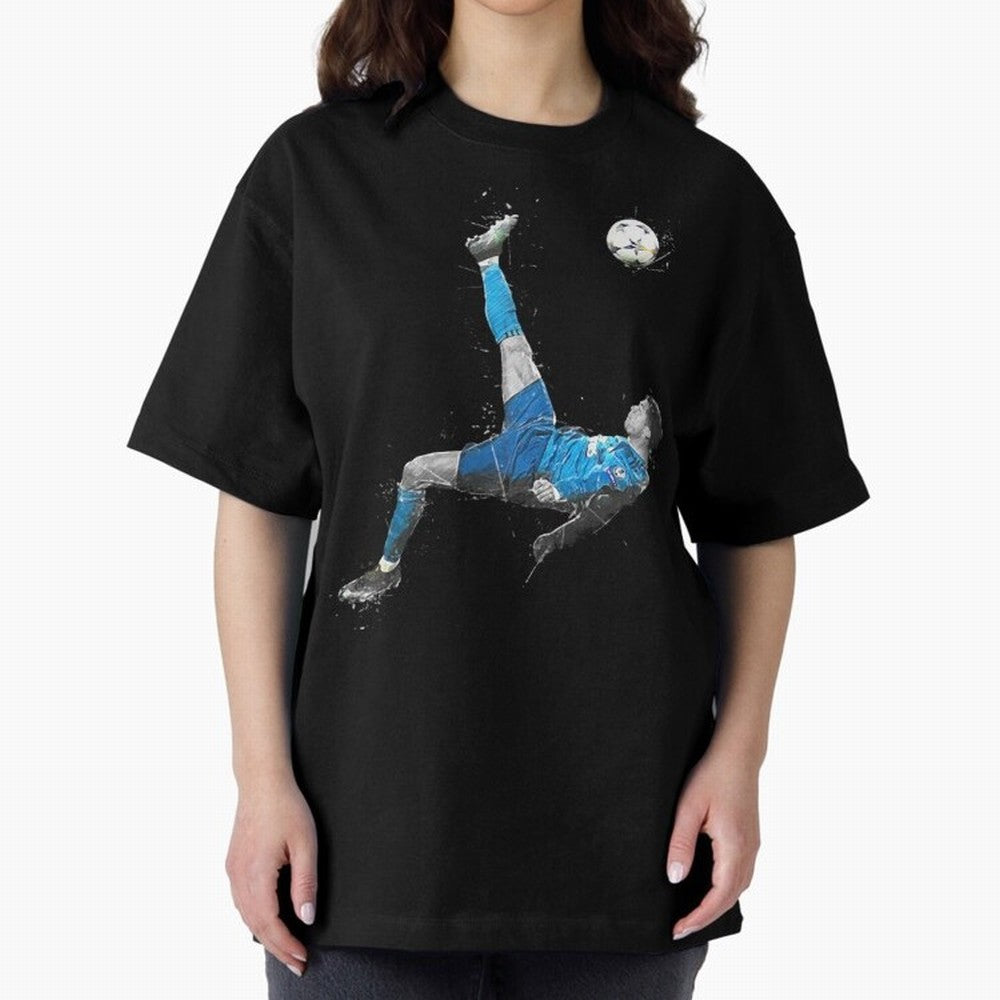 Cristiano Ronaldo Oversized T-Shirt Honor Football Greatness during the FIFA World Cup 2026 Journey through Haaland and Mbappe Highlights, Portugal Pride, Fan Favorite Moments, National Team Passion, Big Match Drama and Soccer History; Perfect for