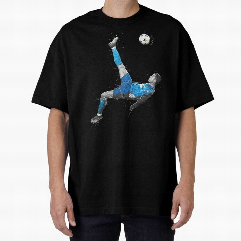 Cristiano Ronaldo Oversized T-Shirt Honor Football Greatness during the FIFA World Cup 2026 Journey through Haaland and Mbappe Highlights, Portugal Pride, Fan Favorite Moments, National Team Passion, Big Match Drama and Soccer History; Perfect for