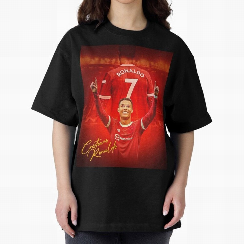 Cristiano Ronaldo ,Manchester 2022 Star, Football Poster, Ronaldo Gifts, Ronaldo Best Selling Oversized T-Shirt Discover FIFA World Cup 2026 Group Stage for Fans of Mbappe and Portugal, Bringing Champion Mindset, Group Stage Buzz, Knockout Tension