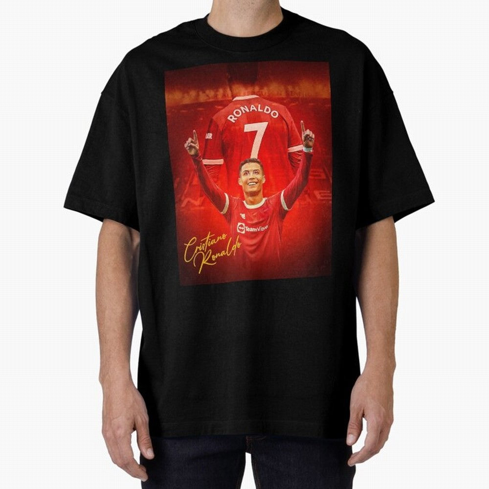 Cristiano Ronaldo ,Manchester 2022 Star, Football Poster, Ronaldo Gifts, Ronaldo Best Selling Oversized T-Shirt Discover FIFA World Cup 2026 Group Stage for Fans of Mbappe and Portugal, Bringing Champion Mindset, Group Stage Buzz, Knockout Tension