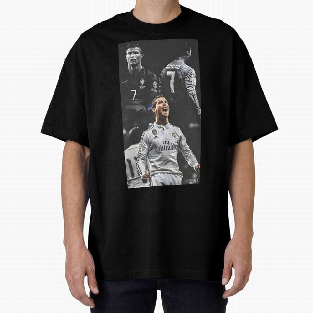 Cristiano Ronaldo CR7 Football Art Poster Oversized T-Shirt Showcase the FIFA World Cup 2026 USA Canada Mexico Journey through CR7 and Messi Highlights, Germany Pride, Football Passion, Legendary Performances, Festival Vibes and Supporter
