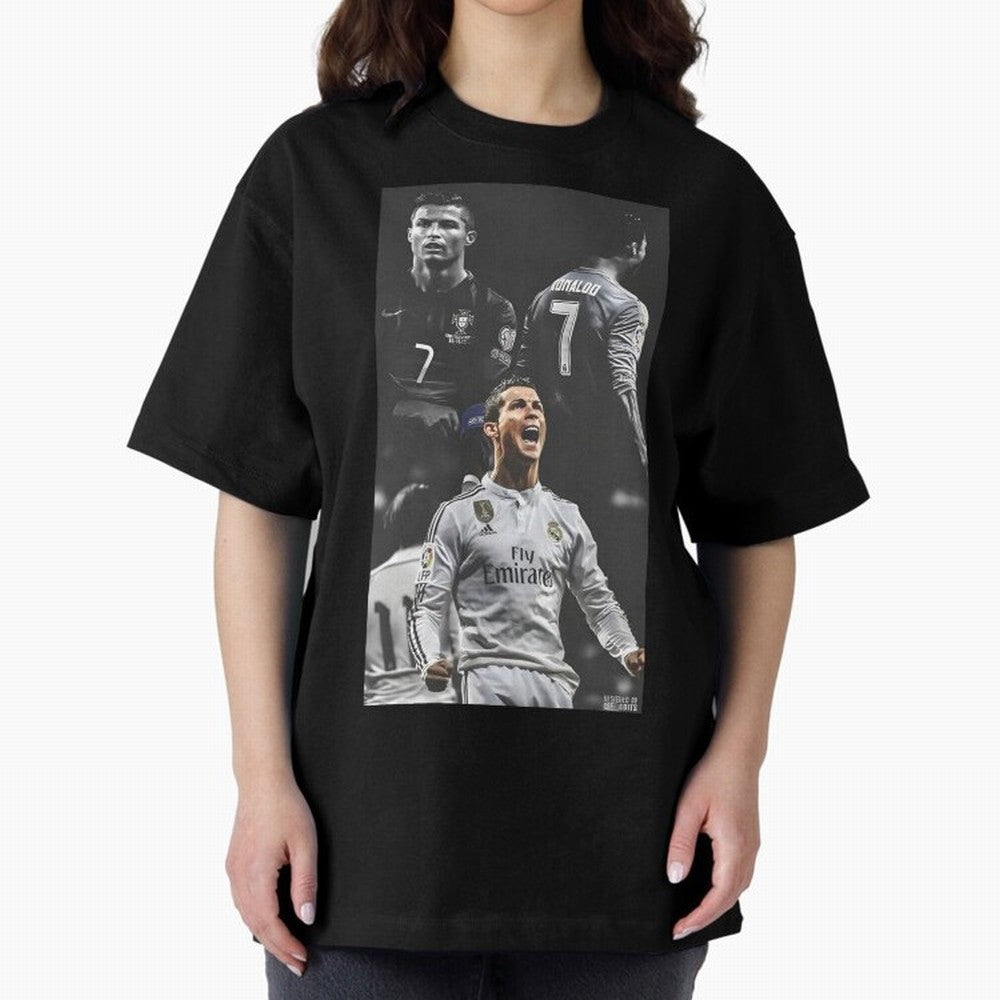 Cristiano Ronaldo CR7 Football Art Poster Oversized T-Shirt Showcase the FIFA World Cup 2026 USA Canada Mexico Journey through CR7 and Messi Highlights, Germany Pride, Football Passion, Legendary Performances, Festival Vibes and Supporter