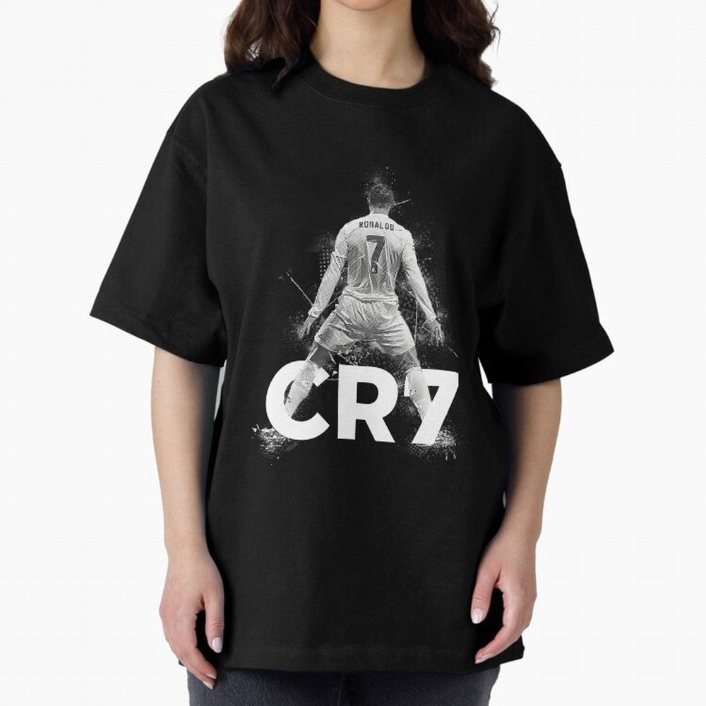 Cristiano Ronaldo CR7 Oversized T-Shirt Celebrate Global Passion for the FIFA World Cup 2026 Journey through CR7 Highlights, Argentina, France and Brazil Pride, Championship Spirit, Famous Goals, Roaring Crowds and International Football Unity;