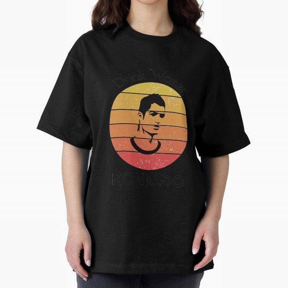 drink water ronaldo Oversized T-Shirt Back the Journey through FIFA World Cup 2026 for Fans of Messi and England, France and Netherlands, Bringing Vintage Soccer Flavor, Modern Football Stars, National Flags and Final Night Emotion; Perfect for