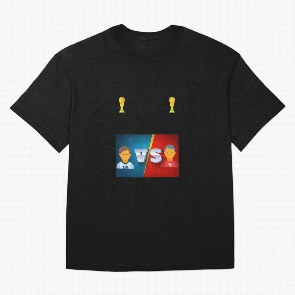 THE RONALDO VS MESSI Oversized T-Shirt Support Iconic Players in FIFA World Cup 2026 Group Stage Connected to Messi, CR7 and Mbappe, Portugal Energy, Football Passion, Legendary Performances, Festival Vibes and Supporter Community; Made for Die