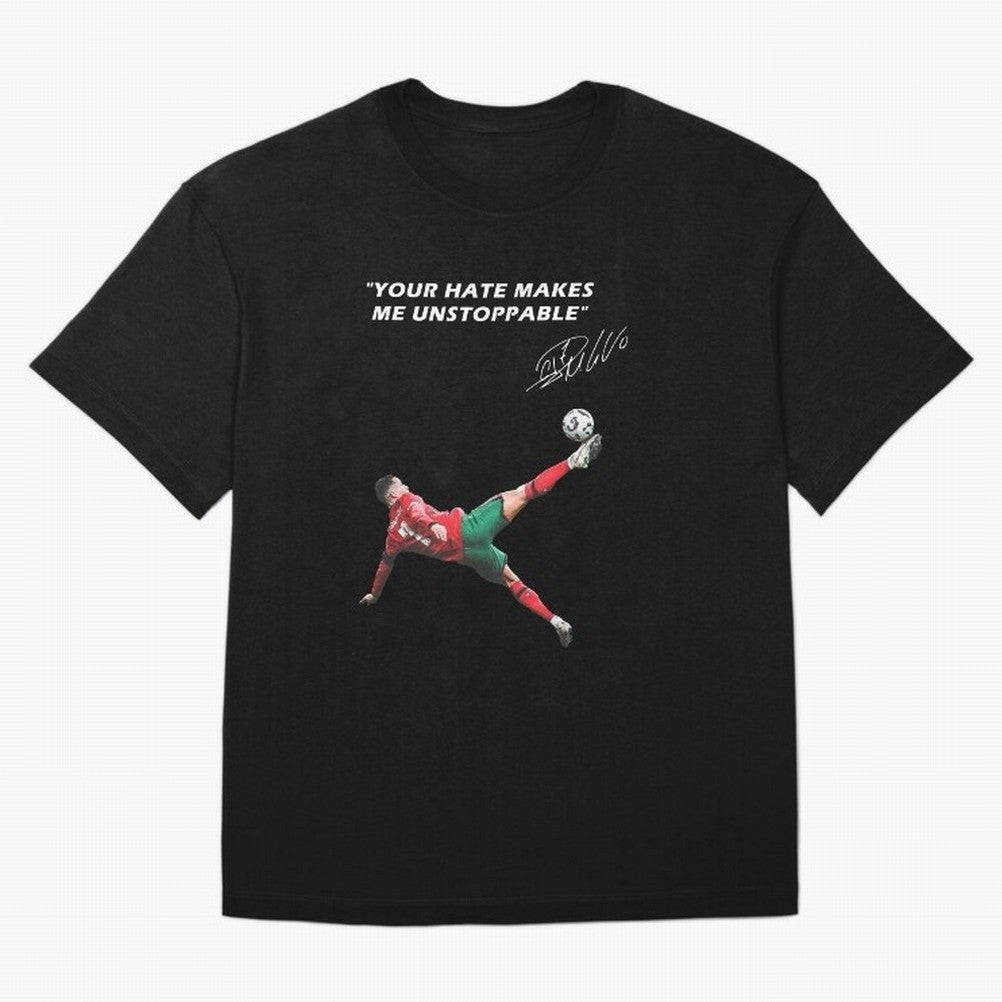 Cristiano Ronaldo Footballer Oversized T-Shirt Celebrate National Team Dreams in FIFA World Cup 2026 Group Stage for Fans of Neymar, Haaland and Cristiano Ronaldo and France and Portugal, Bringing Football Passion, Legendary Performances, Festival