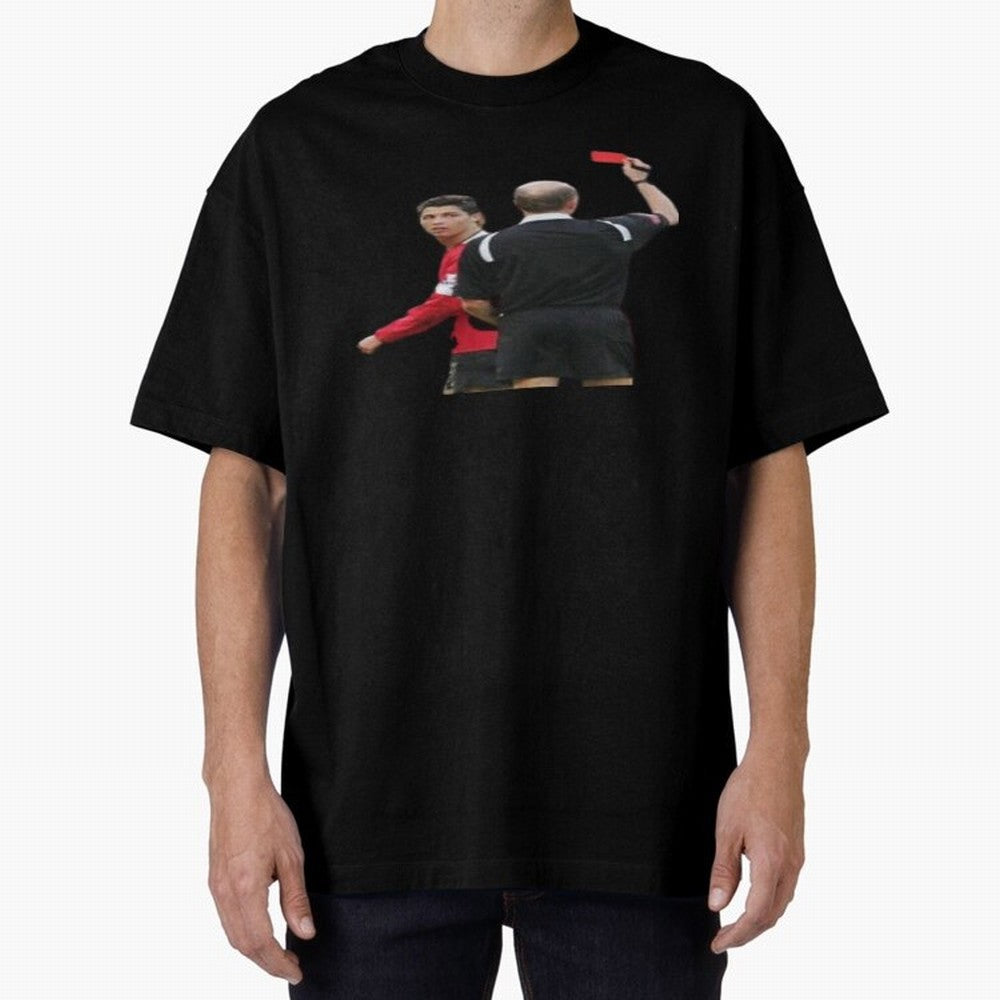 Cristiano Ronaldo Red Card Oversized T-Shirt Feel International Energy from FIFA World Cup 2026 USA Canada Mexico Centered on CR7, England and Germany Energy, Supporter Pride, Iconic Celebrations, Legendary Names and Global Match Day Energy; Ideal