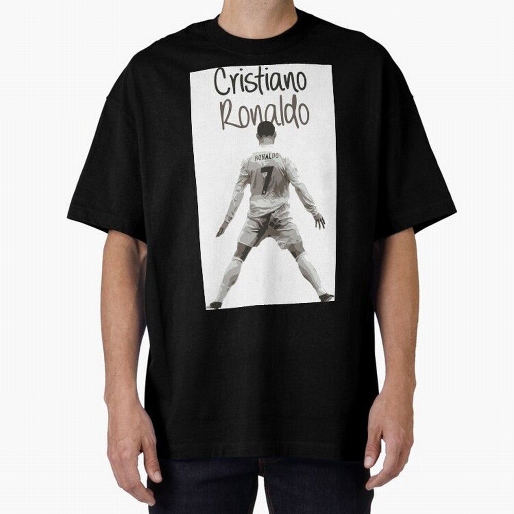 Cristiano Ronaldo Celebration Oversized T-Shirt Celebrate Global Passion for the FIFA World Cup 2026 Group Stage Journey through Neymar, Haaland and Cristiano Ronaldo Highlights, Argentina Pride, Retro Football Energy, Iconic Rivalries, Trophy