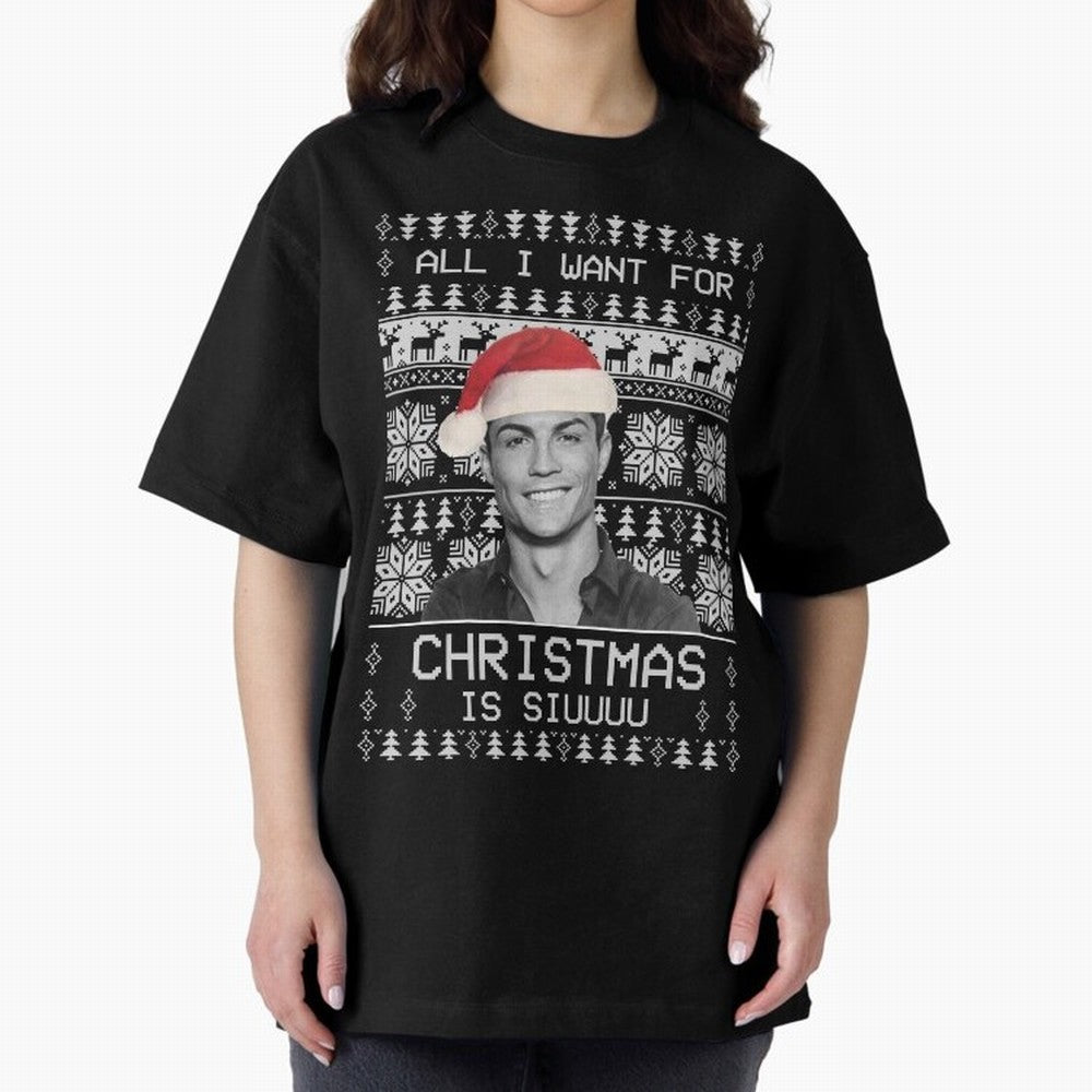 cristiano ronaldo siuuu funny christmas sweater Oversized T-Shirt Remember FIFA World Cup 2026 USA Canada Mexico Spirit, Filled with France and Portugal, Haaland, Classic Soccer Heritage, Championship Pressure, Fan Loyalty and International Pride;