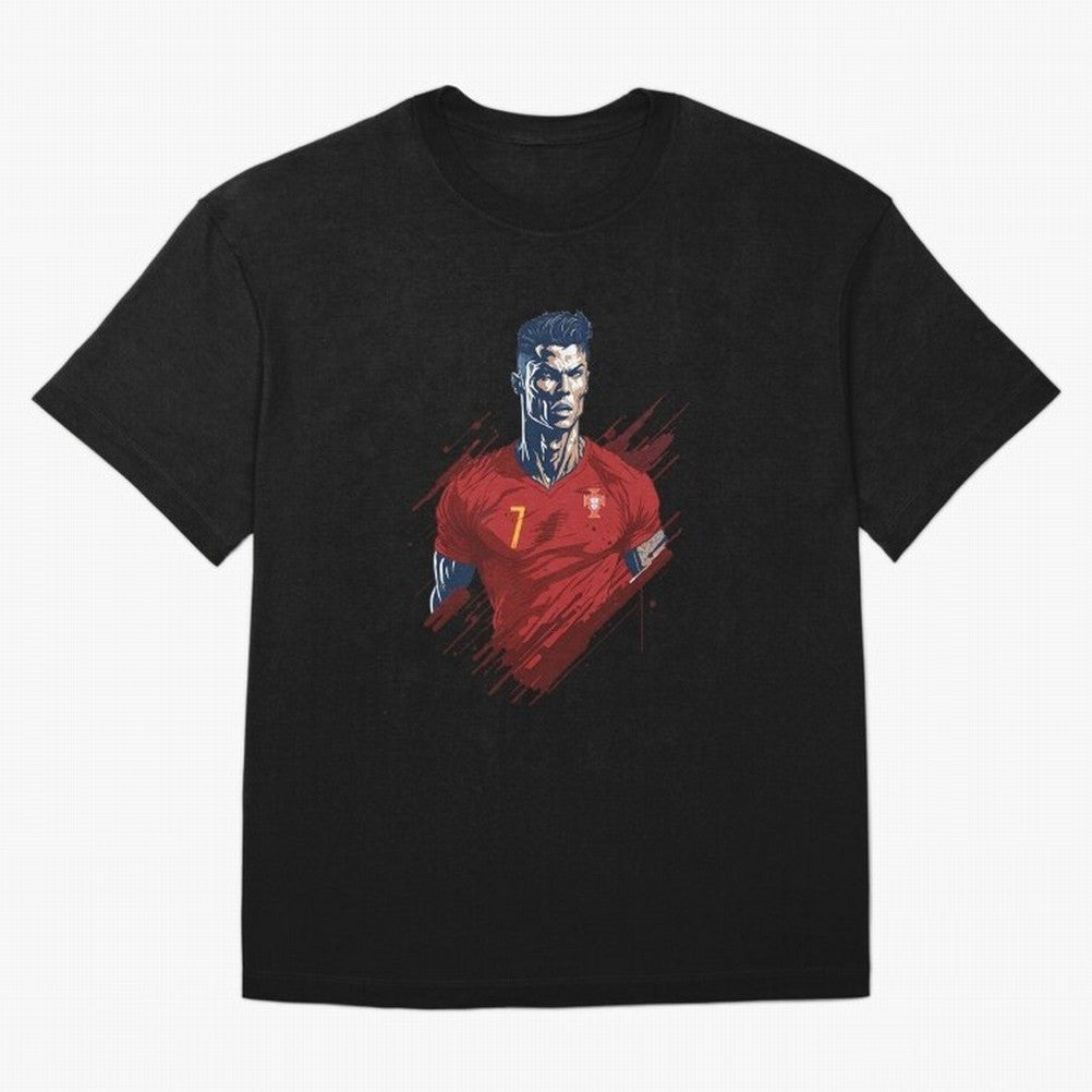 Cristiano Ronaldo splash art Oversized T-Shirt Follow the Final Road of the FIFA World Cup 2026 Journey through Cristiano Ronaldo Highlights, Brazil, Portugal and Argentina Pride, Stadium Memories, Football Loyalty, International Chants and