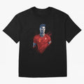 Cristiano Ronaldo splash art Oversized T-Shirt Follow the Final Road of the FIFA World Cup 2026 Journey through Cristiano Ronaldo Highlights, Brazil, Portugal and Argentina Pride, Stadium Memories, Football Loyalty, International Chants and
