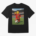 Block CR7 Oversized T-Shirt Celebrate Fan Culture around FIFA World Cup 2026 USA Canada Mexico Spirit, Centered on Argentina and Brazil, Cristiano Ronaldo, Championship Spirit, Famous Goals, Roaring Crowds and International Football Unity; Great