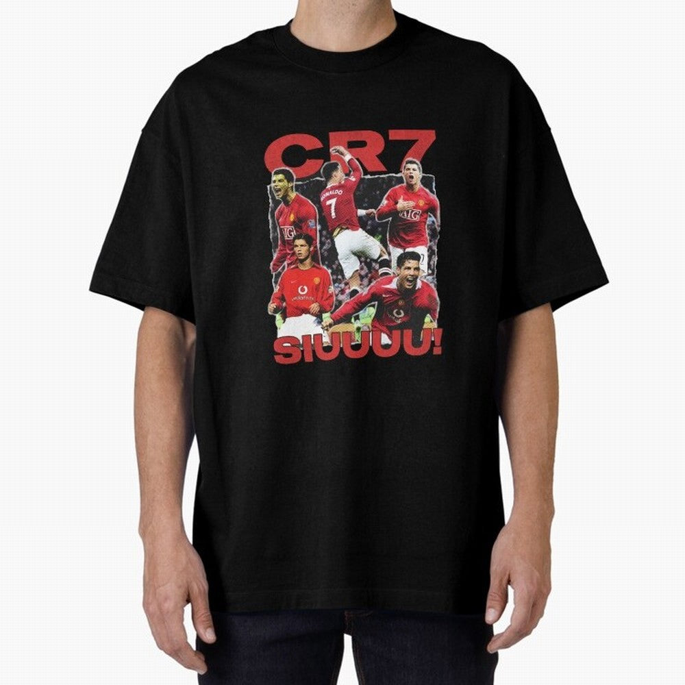 Retro Cristiano Ronaldo Manchester United Oversized T-Shirt Turn Up for FIFA World Cup 2026 Group Stage Capturing Neymar, Spain and Netherlands Energy, Soccer Culture, Superstar Moments, National Team Dreams and Competitive Fire; Ideal for Fans Who