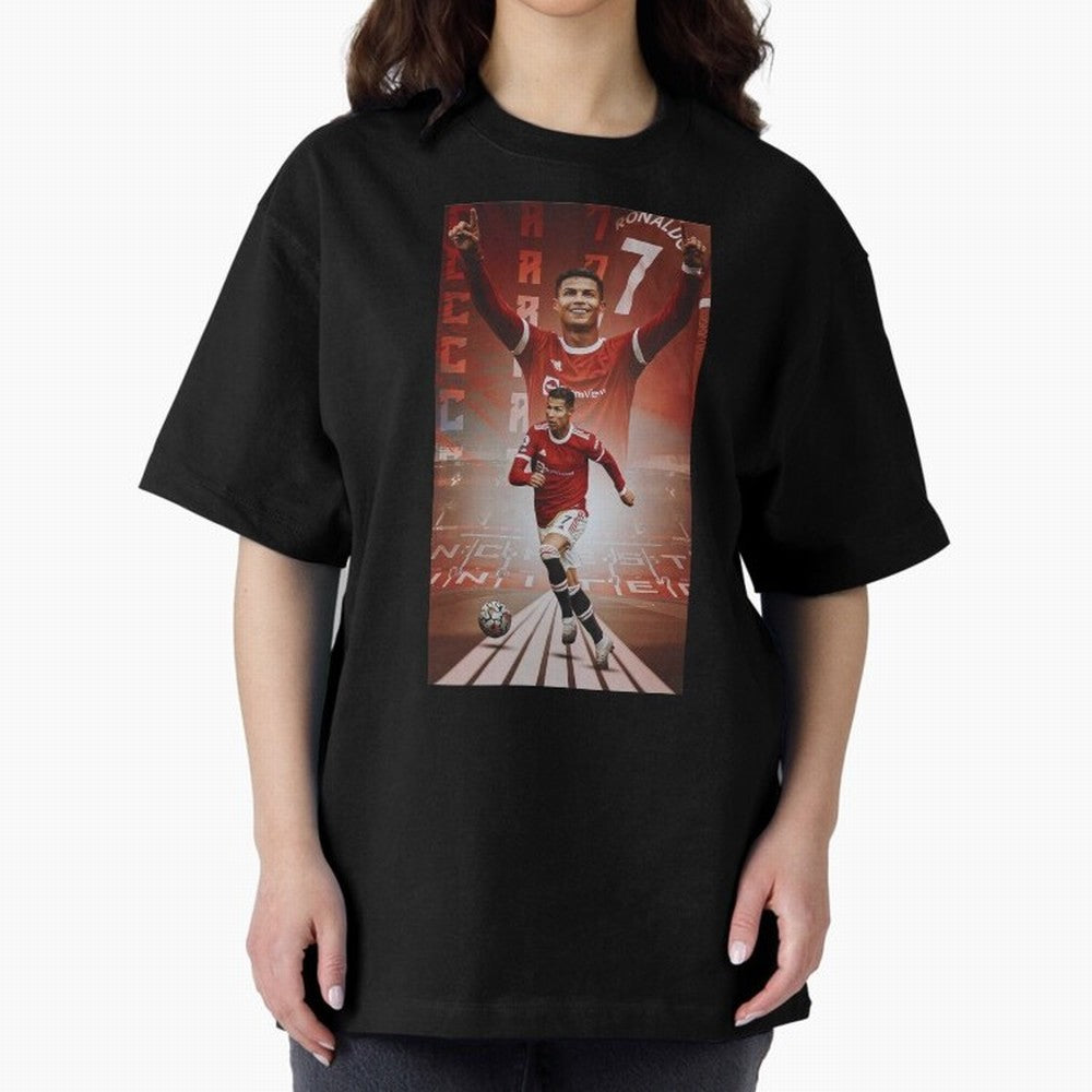 Cristiano Ronaldo Manchester Home 202122 , Ronaldo Gifts, Ronaldo Best Selling , Ronaldo Top Items Oversized T-Shirt Celebrate Golden Goal Energy in the FIFA World Cup 2026 USA Canada Mexico Journey through Messi, Neymar and Mbappe Highlights,