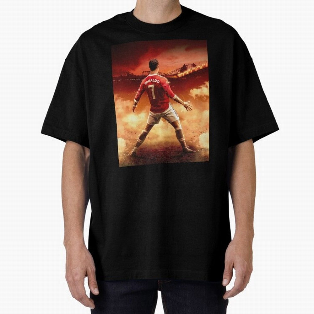 Ronaldo Cr7 Siuuu Manchester,Ronaldo Gifts,Ronaldo Cover,Ronaldo Prints Oversized T-Shirt Bring Global Football Passion for FIFA World Cup 2026 Group Stage, Inspired by Mbappe, Netherlands, Champion Mindset, Group Stage Buzz, Knockout Tension and