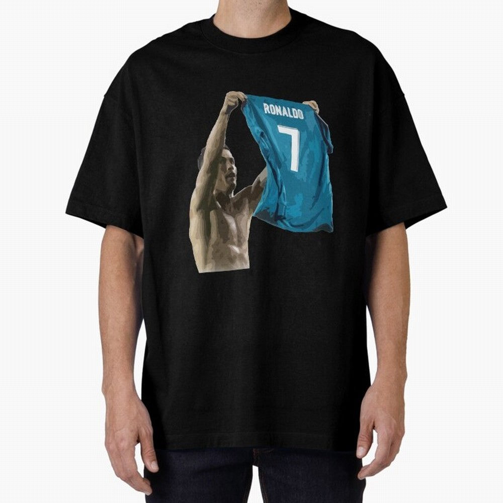 Cristiano Ronaldo celebration goal against Barcelona Oversized T-Shirt Make Your Look Match Global Football Passion for FIFA World Cup 2026, with Haaland and Mbappe, Argentina, France and Brazil, Soccer Culture, Superstar Moments, National Team