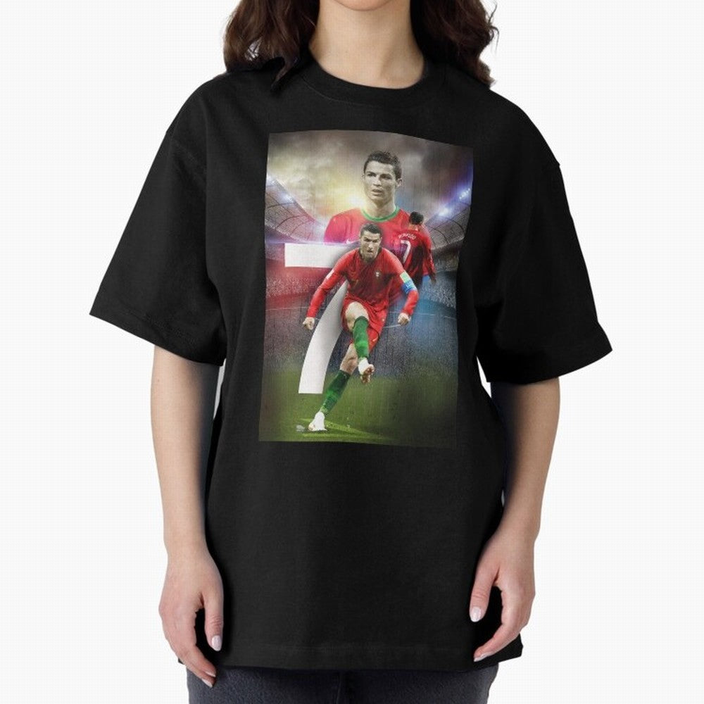 Cristiano Ronaldo Manchester United 4 Oversized T-Shirt Relive Global Football Passion for FIFA World Cup 2026 Group Stage, Centered on Messi, Neymar and Mbappe, England and Germany, Football Festival Excitement, Trophy Ambitions, Country Rivalries