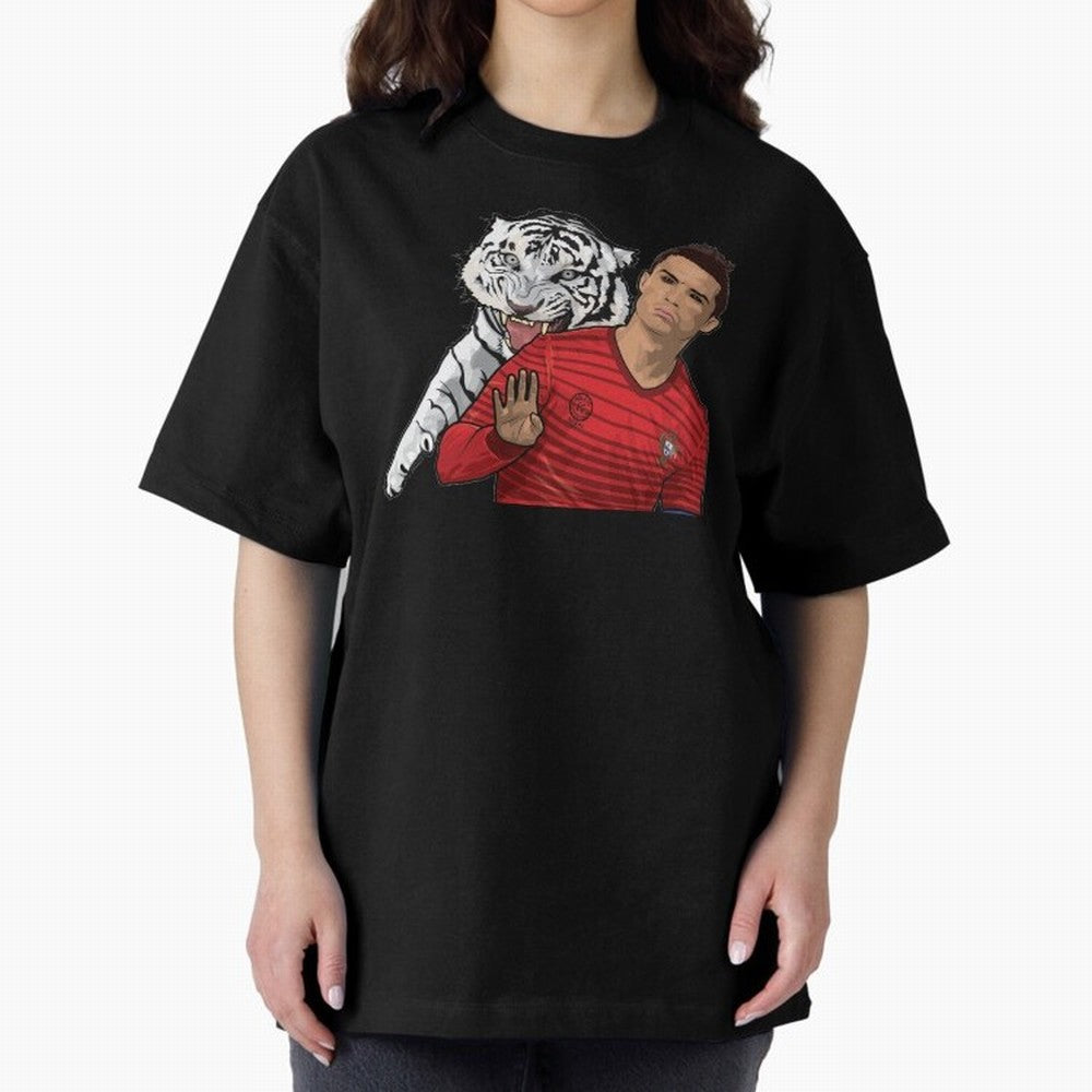 Cristiano Ronaldo Oversized T-Shirt Honor the Beautiful Game during Match Day Hype around FIFA World Cup 2026, Mbappe and Neymar, Brazil, Supporter Pride, Iconic Celebrations, Legendary Names and Global Match Day Energy; Perfect for Supporters Who