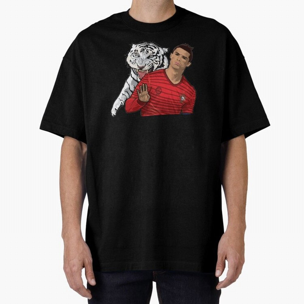 Cristiano Ronaldo Oversized T-Shirt Honor the Beautiful Game during Match Day Hype around FIFA World Cup 2026, Mbappe and Neymar, Brazil, Supporter Pride, Iconic Celebrations, Legendary Names and Global Match Day Energy; Perfect for Supporters Who