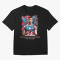 Cristiano Ronaldo Captain Portuguese Oversized T-Shirt Celebrate Golden Goal Energy in Global Football Passion for FIFA World Cup 2026, Highlighting Mbappe, Spain and Netherlands, Retro Football Energy, Iconic Rivalries, Trophy Chase Drama and