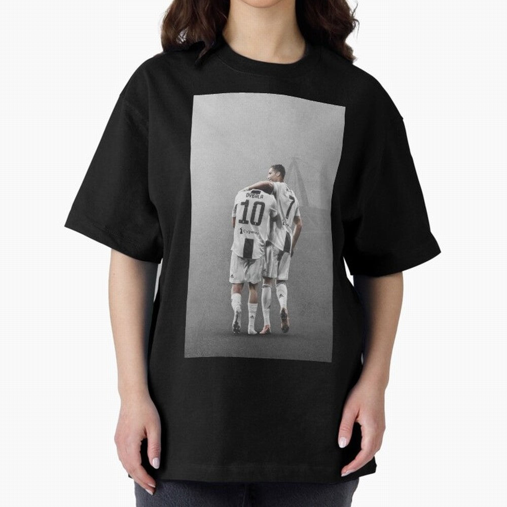 ronaldo with paulo dybala Oversized T-Shirt Stand with the FIFA World Cup 2026 Journey through Messi Highlights, Portugal Pride, Goal Celebration Energy, Supporter Heritage, Football Icons and Worldwide Tournament Joy; Ideal for Fans Who Follow
