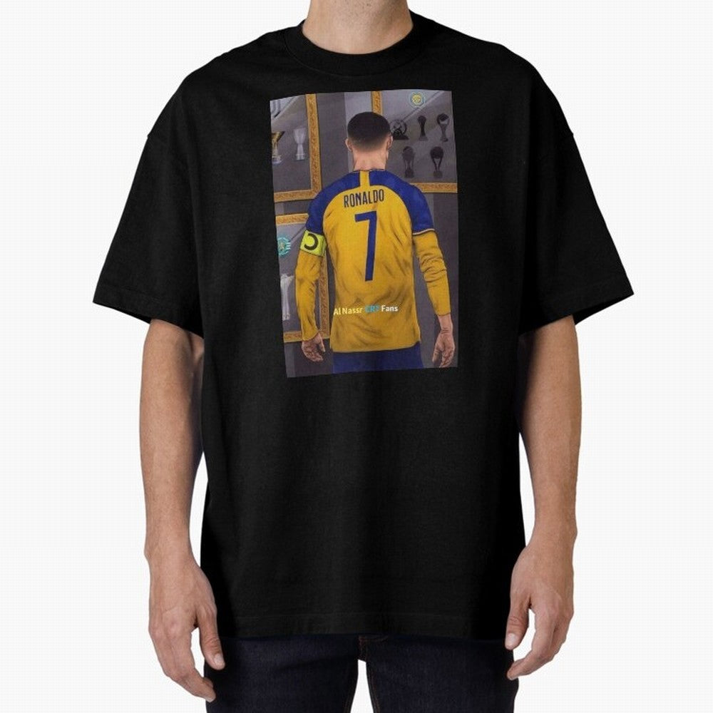 Al Nassr -Cristiano Ronaldo CR7 2023 Oversized T-Shirt Carry National Pride through FIFA World Cup 2026 Group Stage Spirit, Driven by Argentina and Brazil, Mbappe and Neymar, Match Day Excitement, Supporter Culture, Golden Goals and Global Football