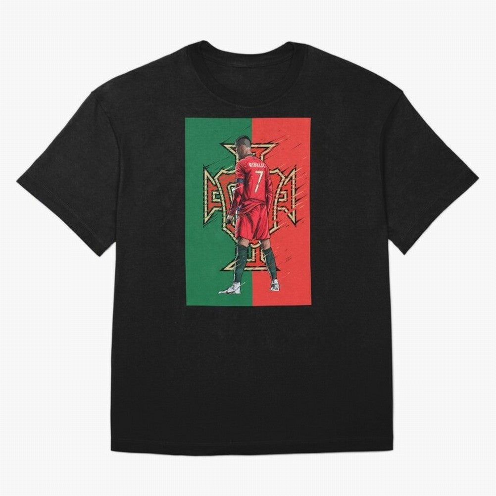 CR7 Portugal Oversized T-Shirt Follow FIFA World Cup 2026 Group Stage Celebrating Haaland and Mbappe, England and Germany Energy, Retro Football Energy, Iconic Rivalries, Trophy Chase Drama and Stadium Atmosphere; Ideal for Football Dads, Football