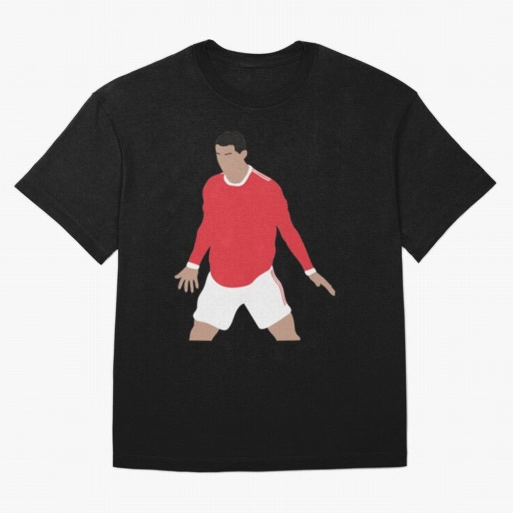 Cristiano Ronaldo Oversized T-Shirt Show Championship Spirit for Global Football Passion for FIFA World Cup 2026, Celebrating Haaland, Argentina, France and Brazil, Classic Soccer Heritage, Championship Pressure, Fan Loyalty and International