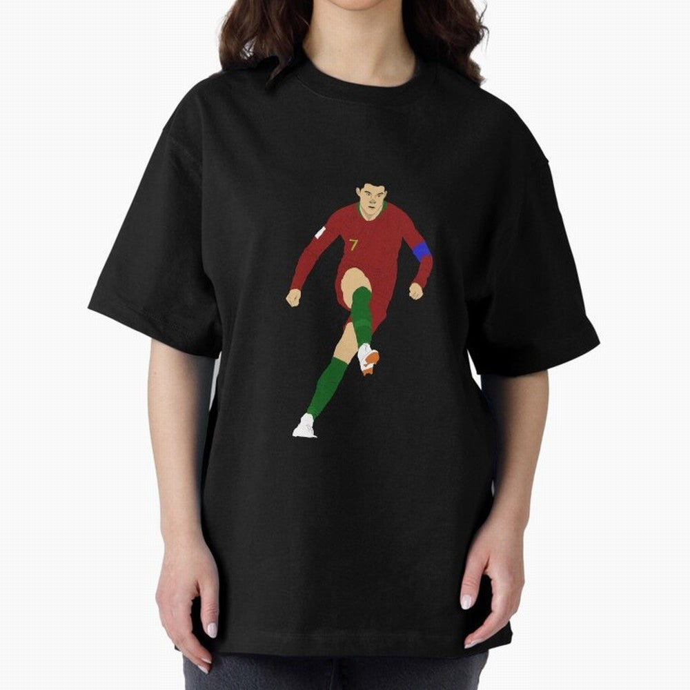 Cristian Ronaldo Design - Portugal - Real Madrid - Illustration - Cartoon - T-Shirt - Shirt - Sticker - Phone Case - CR7 Oversized T-Shirt Mark Match Day Hype around FIFA World Cup 2026 USA Canada Mexico, Neymar, Haaland and Cristiano Ronaldo,