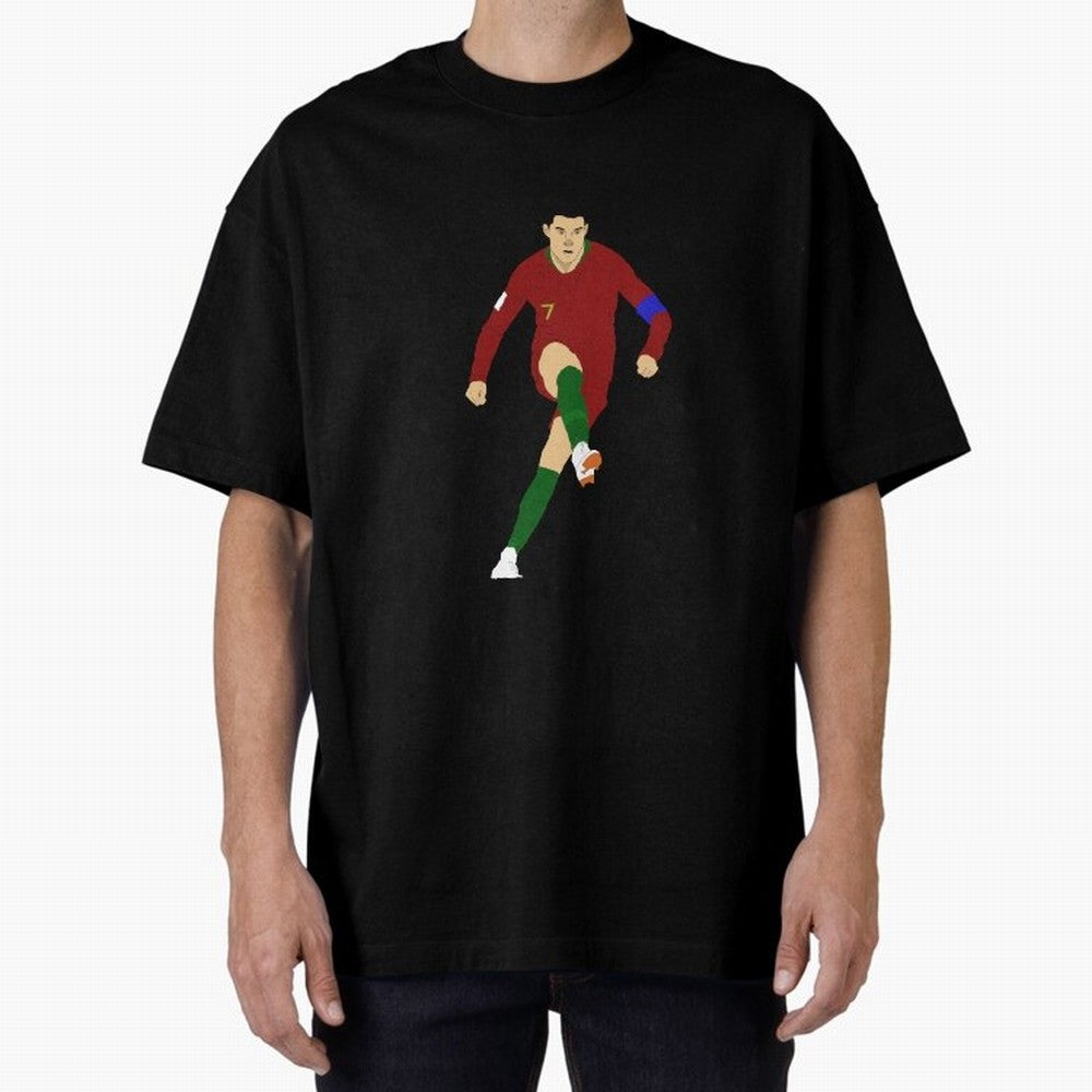 Cristian Ronaldo Design - Portugal - Real Madrid - Illustration - Cartoon - T-Shirt - Shirt - Sticker - Phone Case - CR7 Oversized T-Shirt Mark Match Day Hype around FIFA World Cup 2026 USA Canada Mexico, Neymar, Haaland and Cristiano Ronaldo,