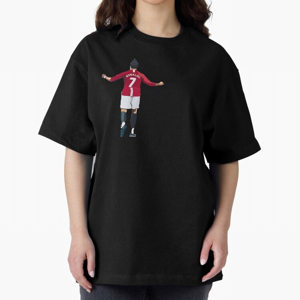 Cristiano Ronaldo CR7 Oversized T-Shirt Stand Out with Spirit from Match Day Hype around FIFA World Cup 2026 USA Canada Mexico, Cristiano Ronaldo, Brazil, Portugal and Argentina, Champion Mindset, Group Stage Buzz, Knockout Tension and Passionate