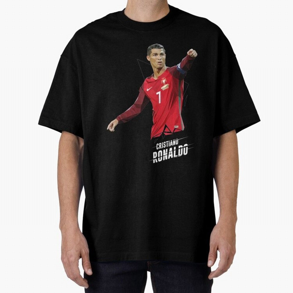 Ronaldo Cristiano Ronaldo Lowpoly Art Oversized T-Shirt Bring Stadium Energy to FIFA World Cup 2026 Group Stage Spirit, with Argentina, France and Brazil, Messi, Neymar and Mbappe, Champion Mindset, Group Stage Buzz, Knockout Tension and Passionate