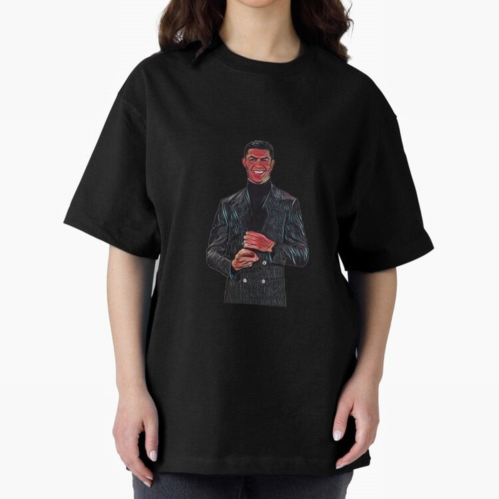 a nice smile from the goat Oversized T-Shirt Share Global Football Passion for FIFA World Cup 2026, Celebrating Neymar, England, France and Netherlands, Championship Spirit, Famous Goals, Roaring Crowds and International Football Unity; Created for