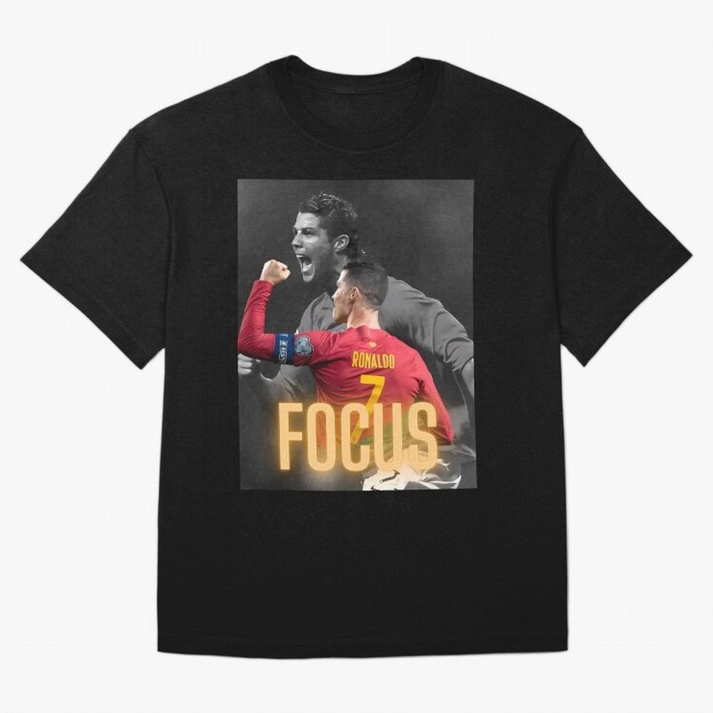 Focus With CR7 Oversized T-Shirt Represent FIFA World Cup 2026 Built around Neymar, Haaland and Cristiano Ronaldo, Argentina Energy, Championship Spirit, Famous Goals, Roaring Crowds and International Football Unity; Perfect for Fans, Collectors,