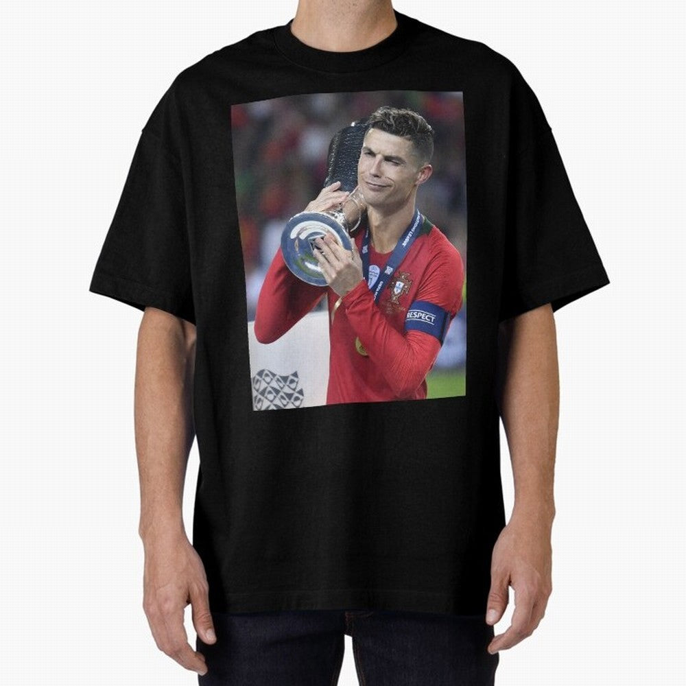 Todos Portugal 2019 CR7 Oversized T-Shirt Join the Countdown to FIFA World Cup 2026 Driven by Cristiano Ronaldo, Spain and Netherlands Energy, Champion Mindset, Group Stage Buzz, Knockout Tension and Passionate Fan Culture; Perfect for Fans,