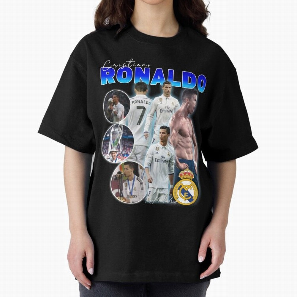 Cristiano Ronaldo Bootleg Oversized T-Shirt Experience the Global Stage of FIFA World Cup 2026 Group Stage Built around Mbappe and Neymar, Argentina, France and Brazil Energy, Stadium Chants, National Pride, Trophy Dreams and Unforgettable Football