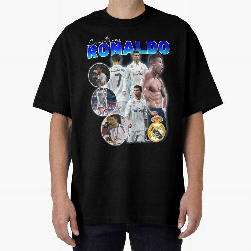 Cristiano Ronaldo Bootleg Oversized T-Shirt Experience the Global Stage of FIFA World Cup 2026 Group Stage Built around Mbappe and Neymar, Argentina, France and Brazil Energy, Stadium Chants, National Pride, Trophy Dreams and Unforgettable Football