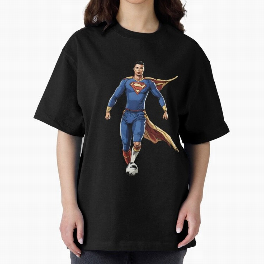 Ronaldo Superhero Oversized T-Shirt Fuel Your Fan Pride for the FIFA World Cup 2026 Group Stage Journey through Haaland Highlights, Argentina, France and Brazil Pride, Champion Mindset, Group Stage Buzz, Knockout Tension and Passionate Fan Culture;