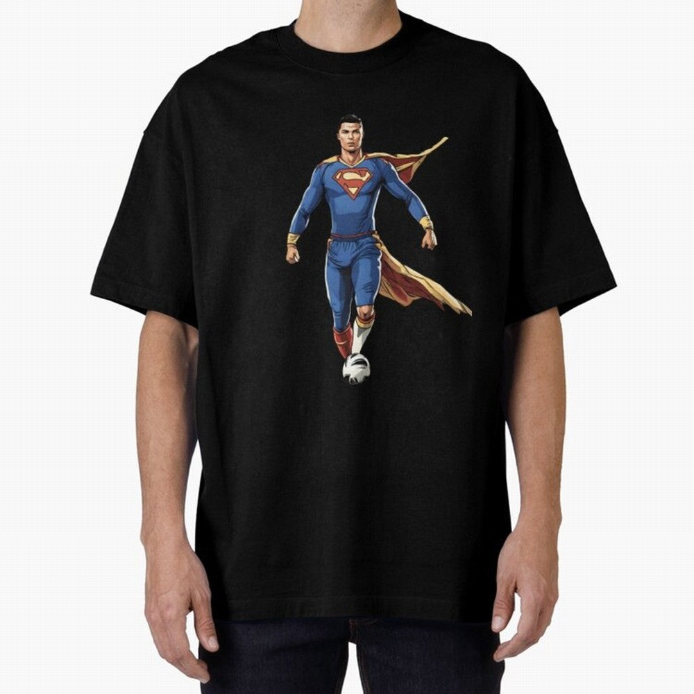 Ronaldo Superhero Oversized T-Shirt Fuel Your Fan Pride for the FIFA World Cup 2026 Group Stage Journey through Haaland Highlights, Argentina, France and Brazil Pride, Champion Mindset, Group Stage Buzz, Knockout Tension and Passionate Fan Culture;