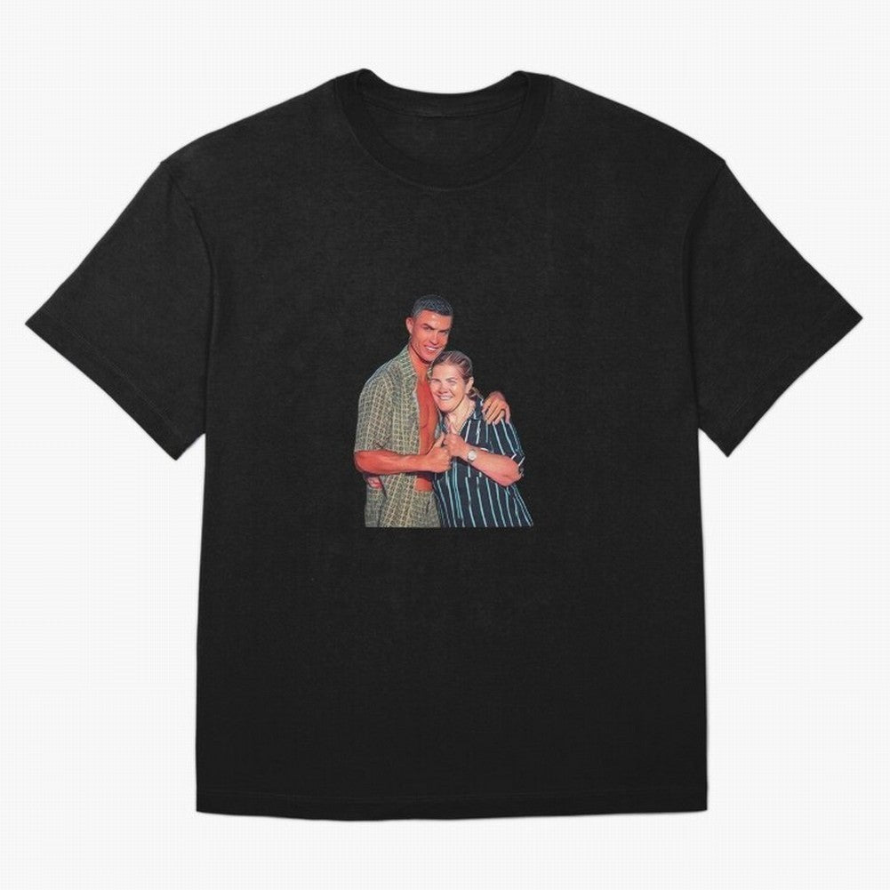 its criis with his mother Oversized T-Shirt Show Championship Spirit for FIFA World Cup 2026 Group Stage Featuring CR7 and Messi, England and Germany Energy, Fan Favorite Moments, National Team Passion, Big Match Drama and Soccer History; Ideal for