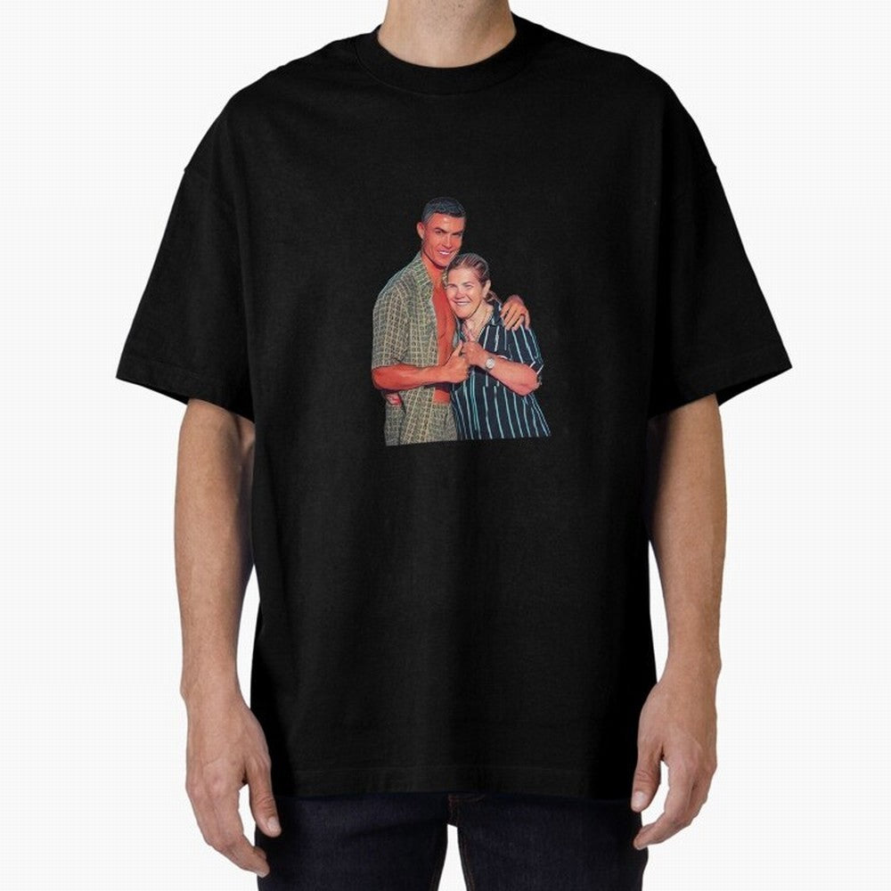 its criis with his mother Oversized T-Shirt Show Championship Spirit for FIFA World Cup 2026 Group Stage Featuring CR7 and Messi, England and Germany Energy, Fan Favorite Moments, National Team Passion, Big Match Drama and Soccer History; Ideal for