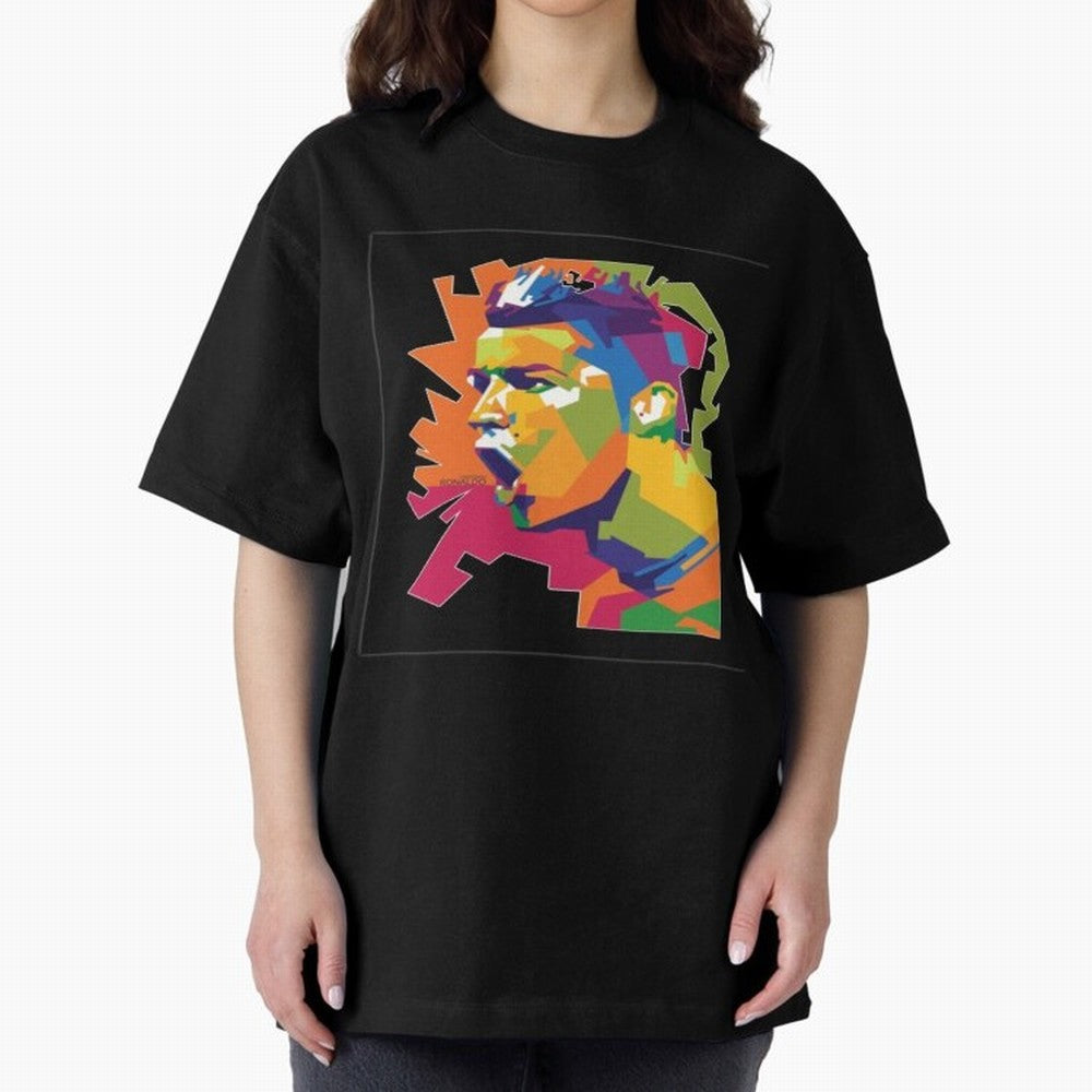 Ronaldo Cristiano Ronaldo pop potrait Oversized T-Shirt Live the Energy of FIFA World Cup 2026 Group Stage Made for Haaland, Argentina and Brazil Energy, Stadium Memories, Football Loyalty, International Chants and Championship Tradition; Created