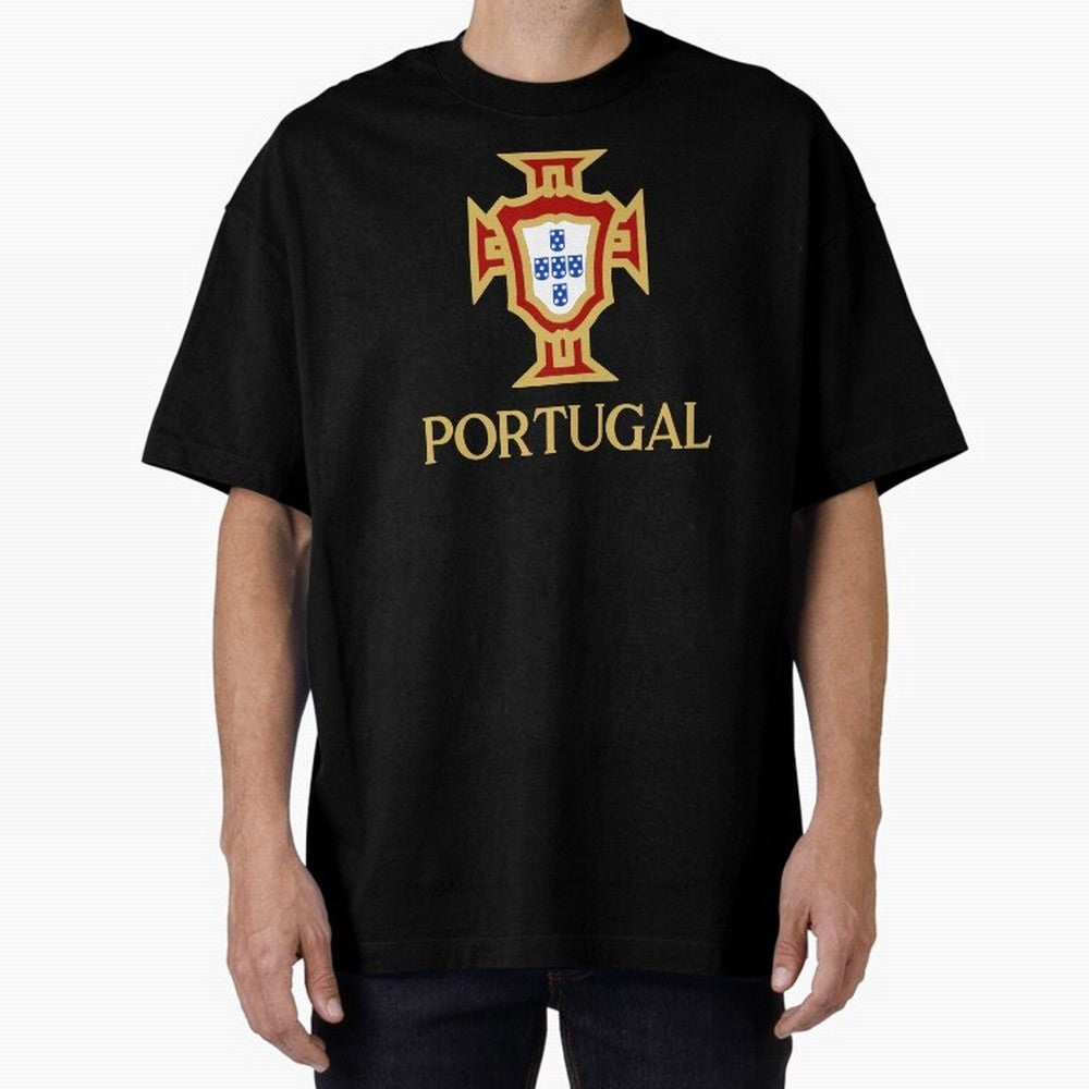 Portugal Gold Alt 3 Oversized T-Shirt Fuel FIFA World Cup 2026 USA Canada Mexico for Fans of Messi, Neymar and Mbappe and Argentina, France and Brazil, Bringing Stadium Memories, Football Loyalty, International Chants and Championship Tradition;