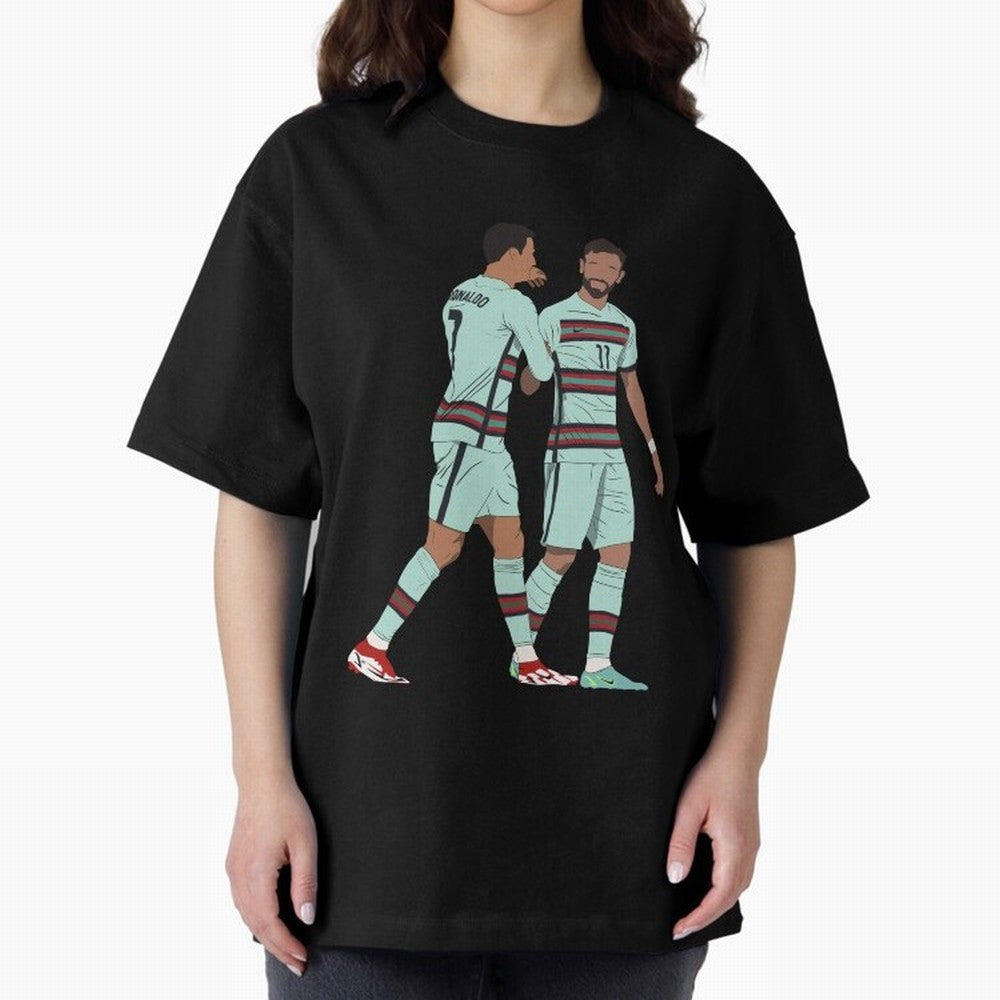 Cristiano Ronaldo & Bruno Fernandes Portugal Oversized T-Shirt Show Up for the Glory of FIFA World Cup 2026 Group Stage Connected to Messi, CR7 and Mbappe, Netherlands Energy, Classic Soccer Heritage, Championship Pressure, Fan Loyalty and