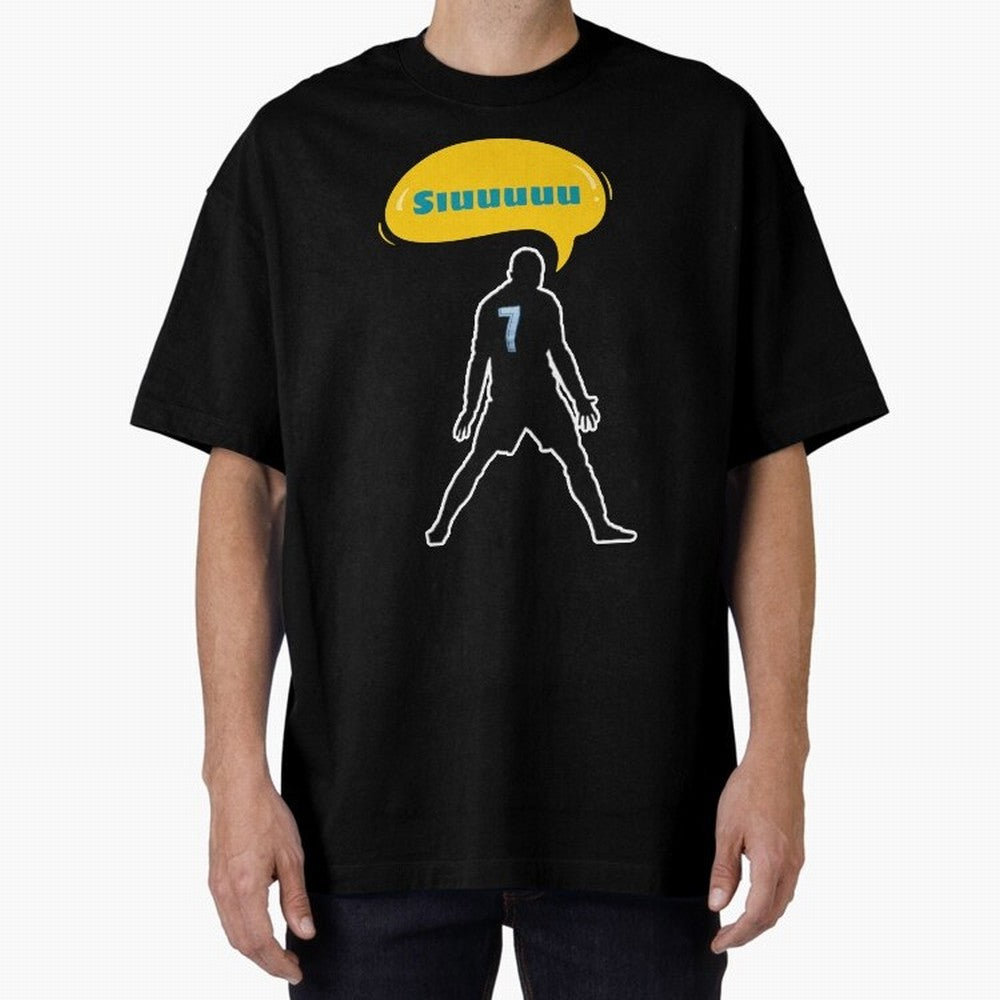 Siuuu Cristiano ronaldo goal Oversized T-Shirt Celebrate Every Goal in Match Day Hype around FIFA World Cup 2026 USA Canada Mexico, Messi and Cristiano Ronaldo, Portugal, Retro Football Energy, Iconic Rivalries, Trophy Chase Drama and Stadium