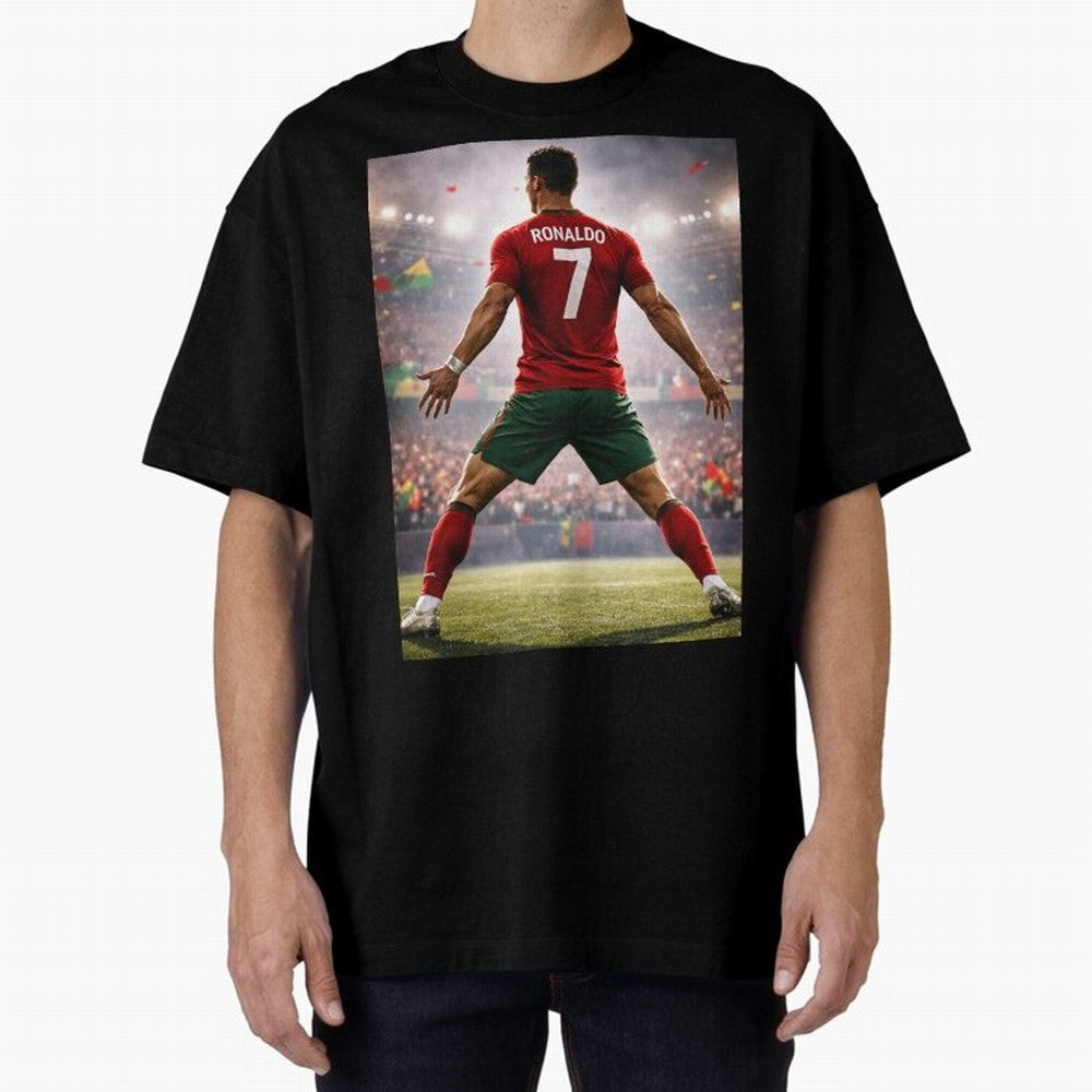 Cristiano Ronaldo Portuguese Legend Number Seven SIUUU Oversized T-Shirt Enjoy the Biggest Football Party of FIFA World Cup 2026 Group Stage Spirit, with Netherlands, CR7 and Messi, Tournament Hype, Historic Matchups, Family Viewing Parties and