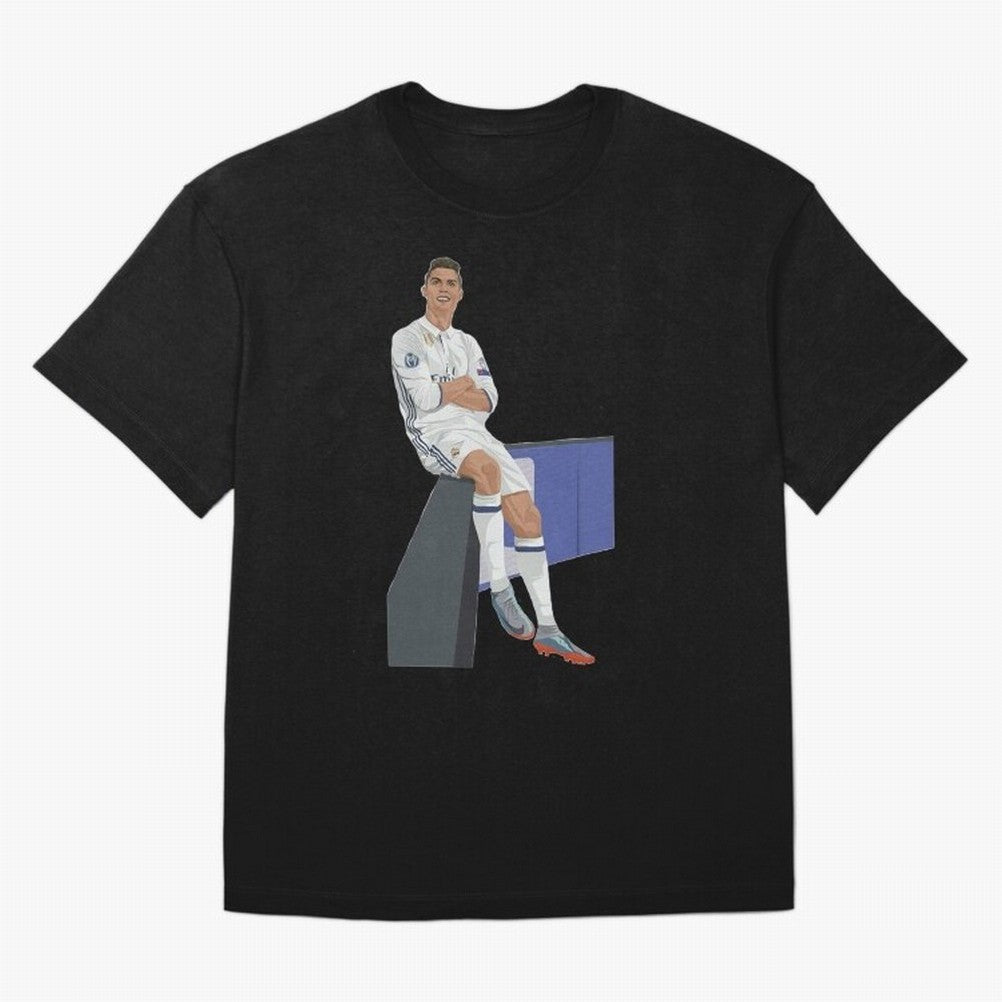 Cristiano Ronaldo Oversized T-Shirt Remember Global Football Passion for FIFA World Cup 2026 USA Canada Mexico, Driven by Mbappe and Neymar, Spain, Vintage Soccer Flavor, Modern Football Stars, National Flags and Final Night Emotion; Ideal for Fans